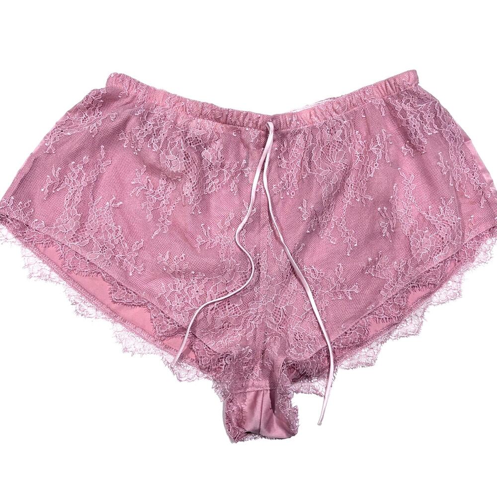 VICTORIA'S SECRET Women's Peach Lacey Boy Shorts Sz M - Picture 1 of 2